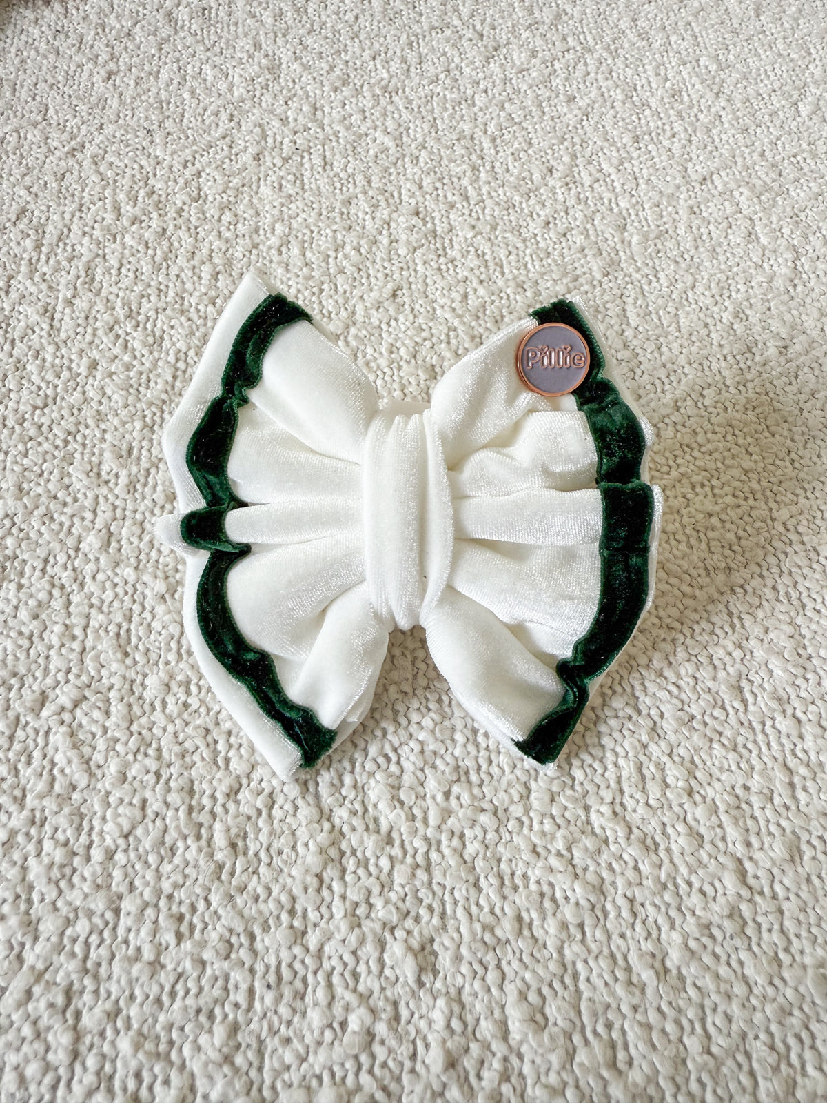 White Velvet & Velvet Ribbon Trim - Bows (Sailor or Standard)