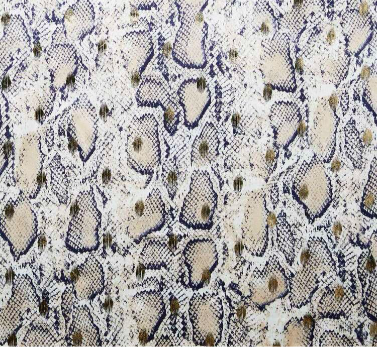 Gold Foil Snake Satin - Car Restraint