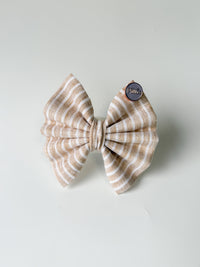 Caramel stripe - Bows (Sailor or Standard)