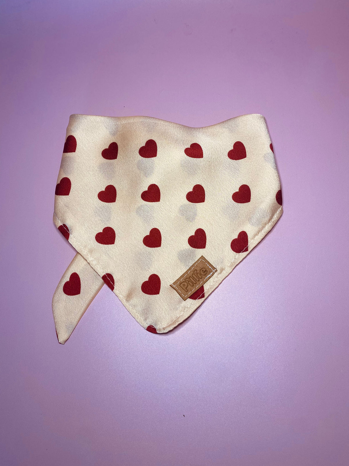 Champagne Satin Hearts - Bandana