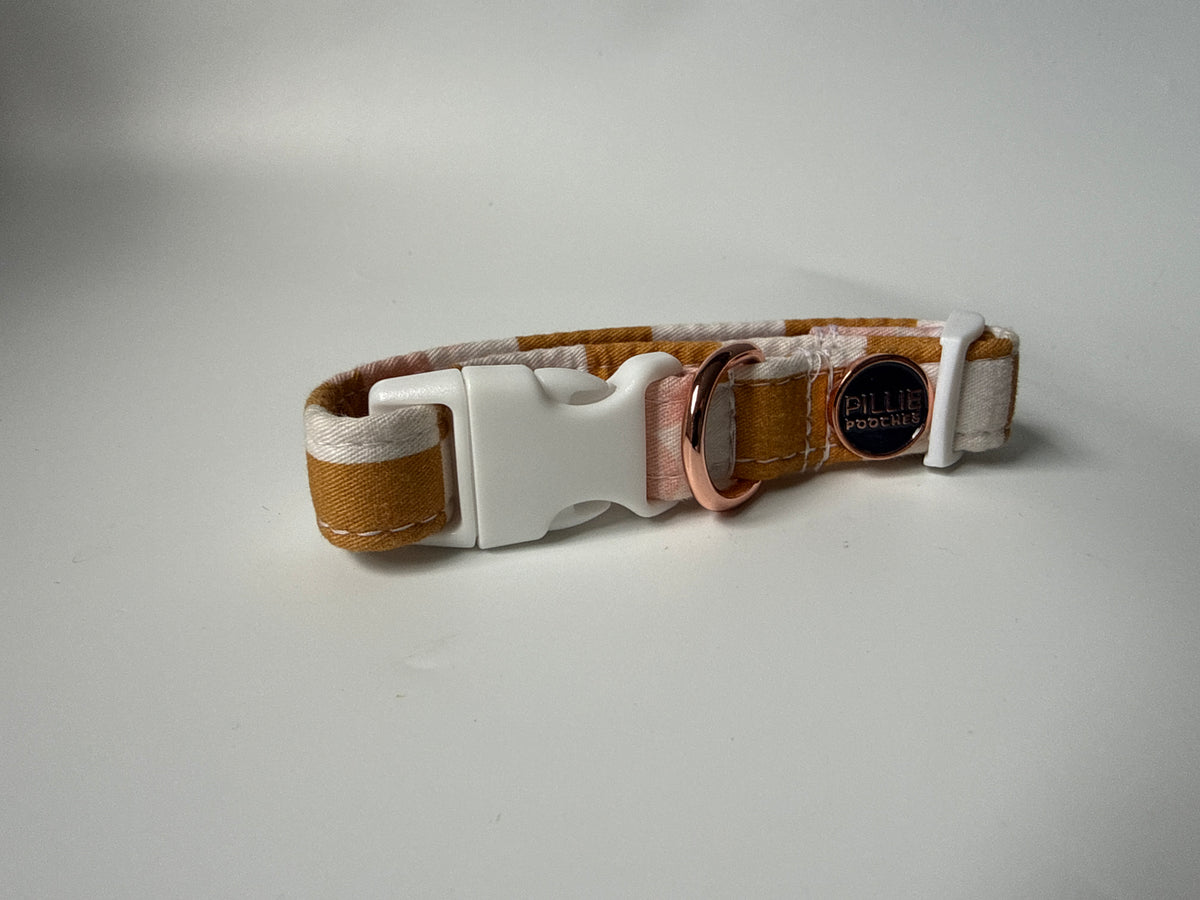 Mustard floral  - Puppy Collar Sample