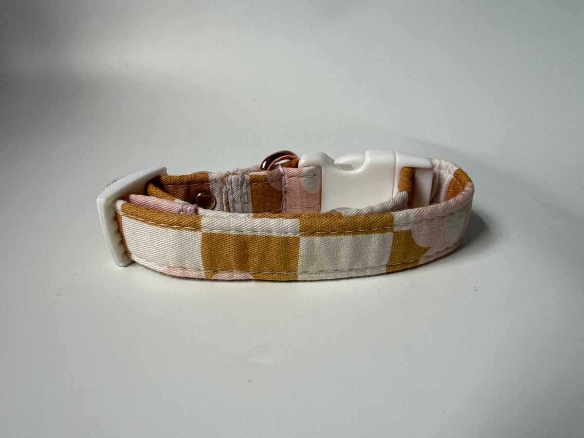 Mustard floral  - Puppy Collar Sample