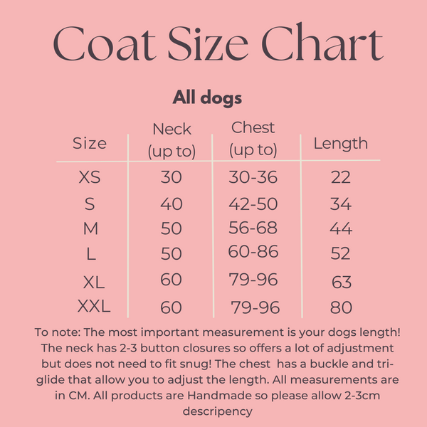 Tan Cord - Standard Dog Coat